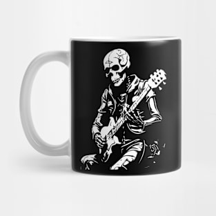 skeleton plays rock guitar Mug